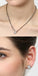 CLARA 925 Sterling Silver Princess Mangalsutra Tanmaniya Pendant Earring Jewellery Set with Chain Gift for Women and Girls