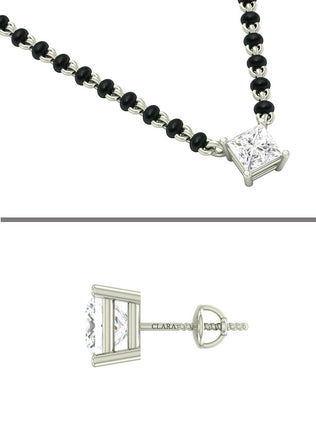 Silver Square Mangalsutra Jewellery Set