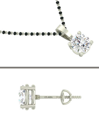 Silver Round Mangalsutra Jewellery Set