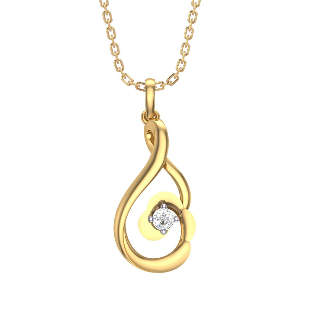 Diamond Pendant for her in White Gold DPD21256 – DIVAA by ORRA