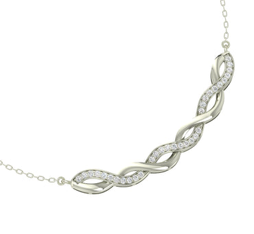 Silver Twist Pendant Chain Necklace