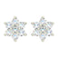 CLARA 925 Sterling Silver Swiss Zirconia Star Earring With Screw Back Gift for Women and Girls