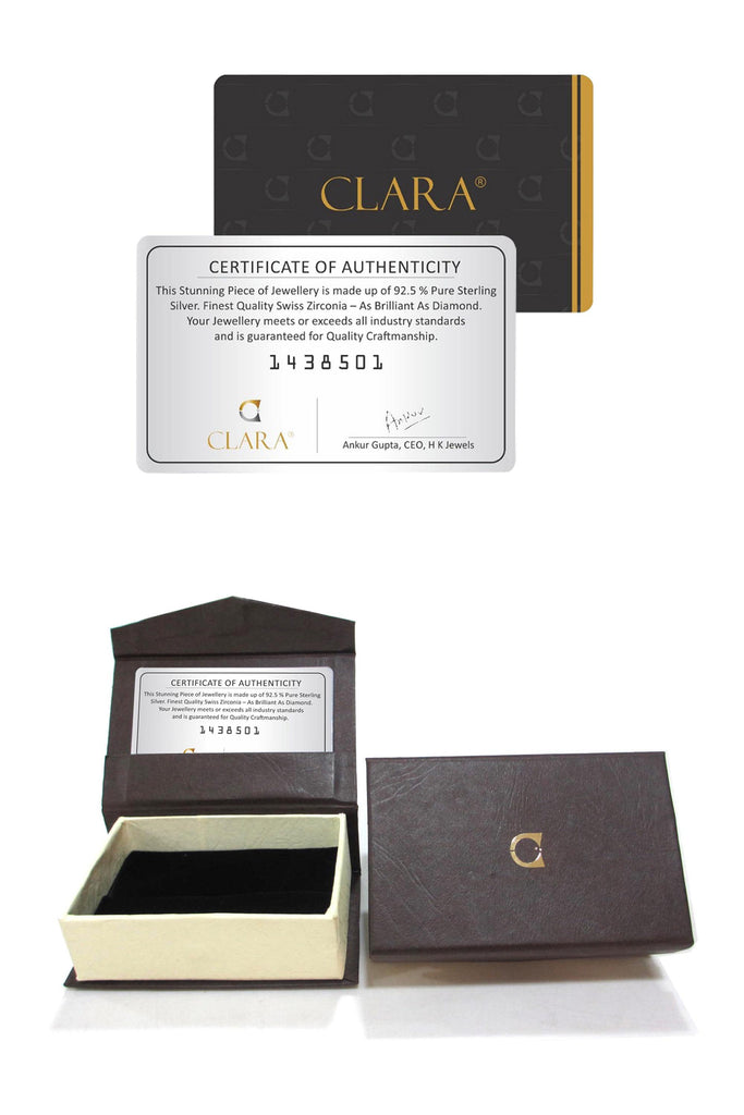 Clara 925 Sterling-silver and Swiss Zirconia Earrings for Women & Girls, White