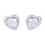 Clara Made with Swiss Zirconia 925 Sterling Silver Platinum Plated Heart Solitaire Earring Gift For Women & Girls