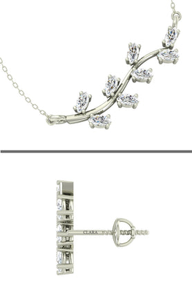 Silver Leaf Jewellery Set