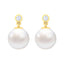 Clara 92.5 Sterling Silver Gold Plated Pearl Earrings Gift for Women and Girls
