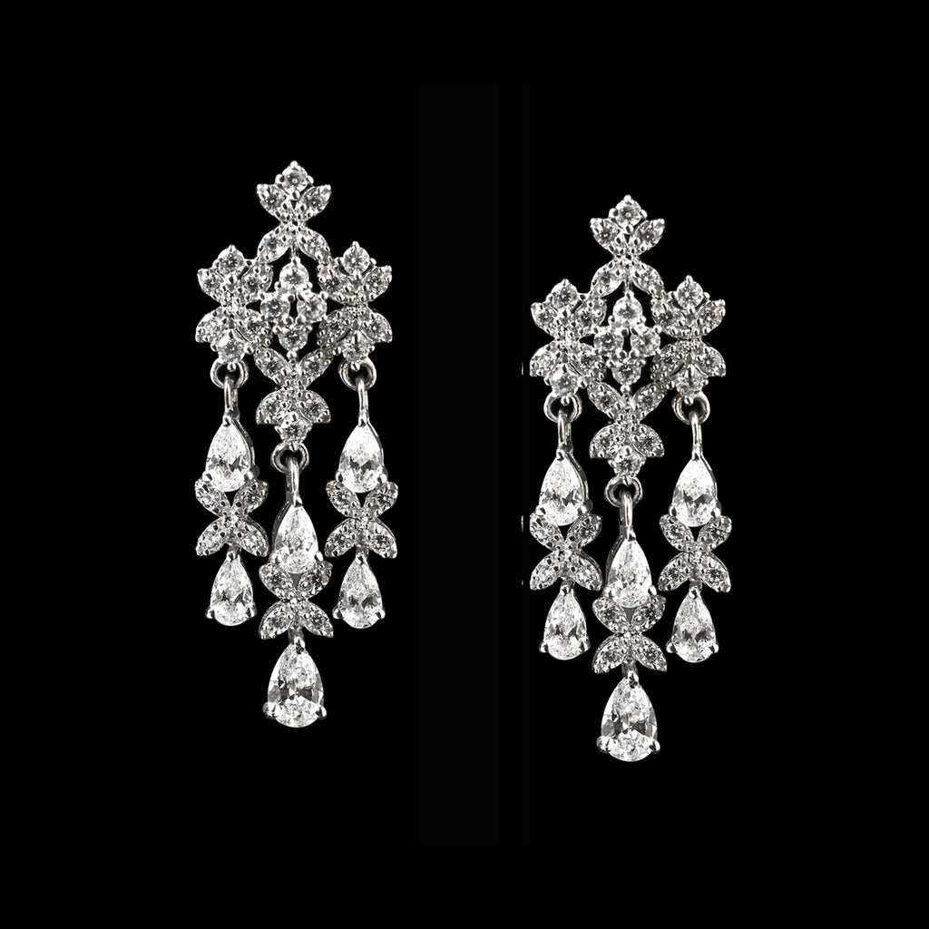 Clara 925 Sterling Silver Queen'S Dangler Earrings