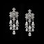 CLARA 925 Sterling Silver Queen's Dangler Earrings Rhodium Plated, Swiss Zirconia stone Precious Jewellery Gift for Women and Girls