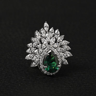 Silver Prisha Cocktail Ring