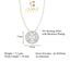 CLARA 925 Sterling Silver Rhodium Plated Halo Pendant Earring Necklace Set with Chain Gift for Women and Girls