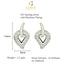 CLARA 925 Sterling Silver Rhodium Plated Stella Pendant Earring Necklace Set with Chain Gift for Women and Girls