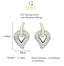 CLARA 925 Sterling Silver Swiss Zirconia Stella Earring With Screw Back Gift for Women and Girls