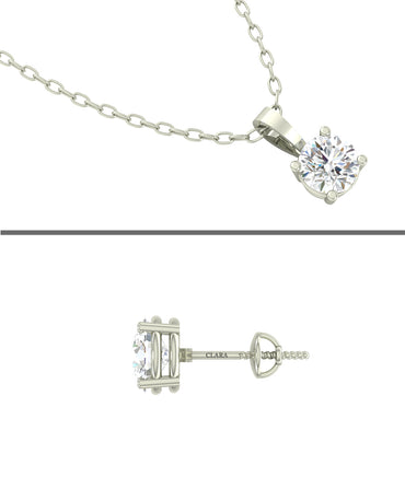 Silver Round Jewellery Set