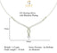 CLARA 925 Sterling Silver Rhodium Plated Mila Pendant Earring Necklace Set with Chain Gift for Women and Girls