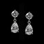 CLARA 925 Sterling Silver Liba Drop Earrings Rhodium Plated, Swiss Zirconia stone Precious Jewellery Gift for Women and Girls
