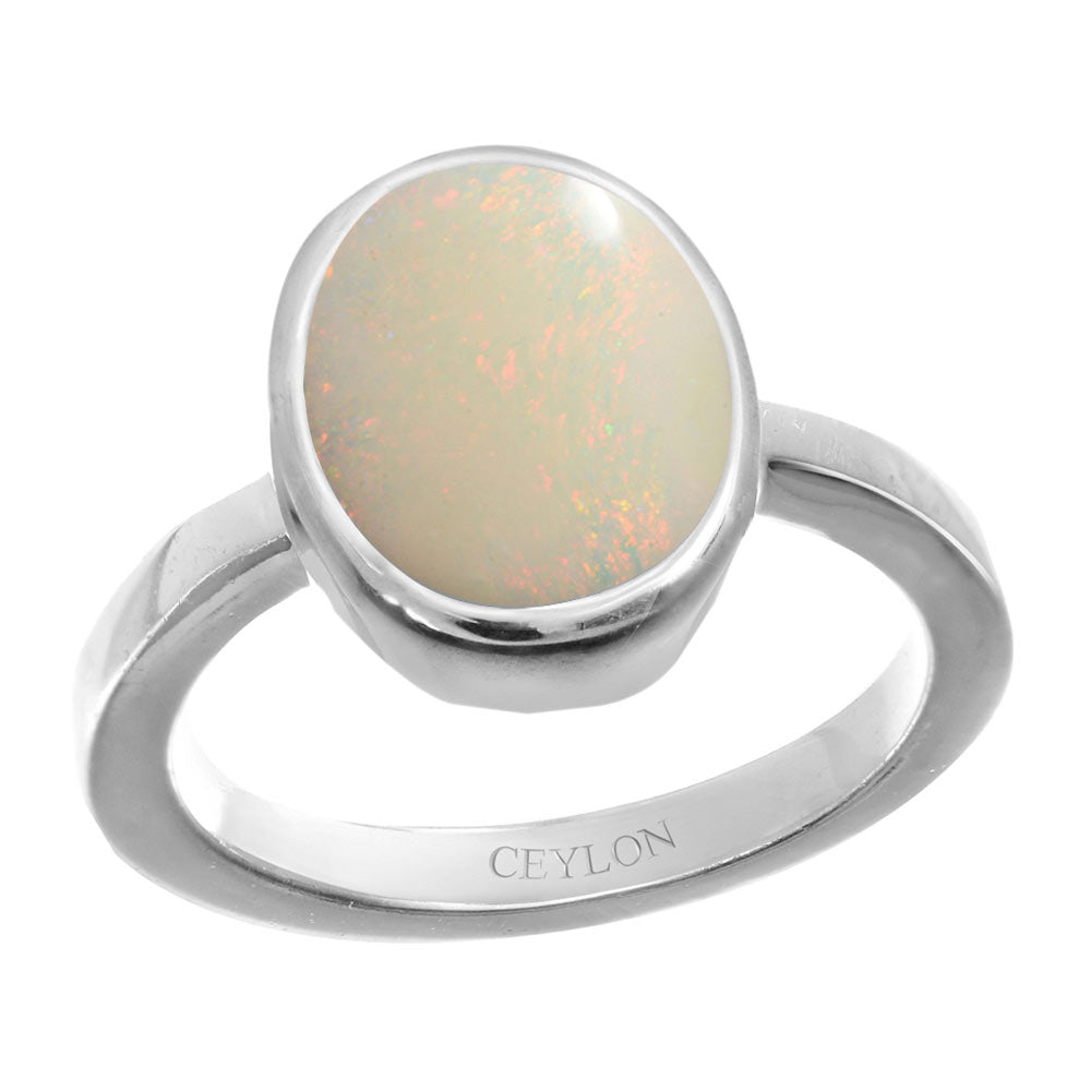 New natural Opal stone ring for women fashion niche original design  sterling silver tail ring light luxury delicate