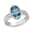 Ceylon Gems Blue Topaz Neela Pukhraj 3.9cts or 4.25ratti stone Stunning Silver Ring