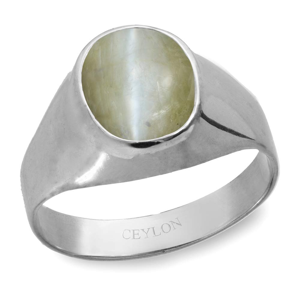 Buy-Ceylon-Gems-Chrysoberyl-cat's-eye-Lehsunia-4.8cts-Bold-Silver-Ring