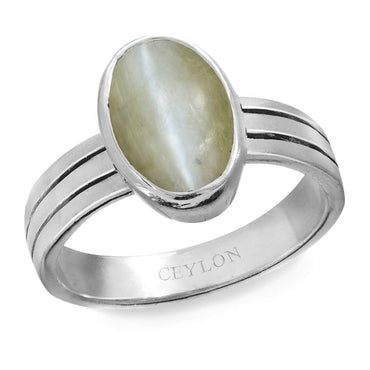 Ceylon Gems Chrysoberyl cat's eye Lehsunia 4.8cts or 5.25ratti stone Stunning Silver Ring