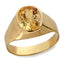 Ceylon Gems Citrine Sunehla 5.5cts or 6.25ratti stone Bold Panchdhatu Ring