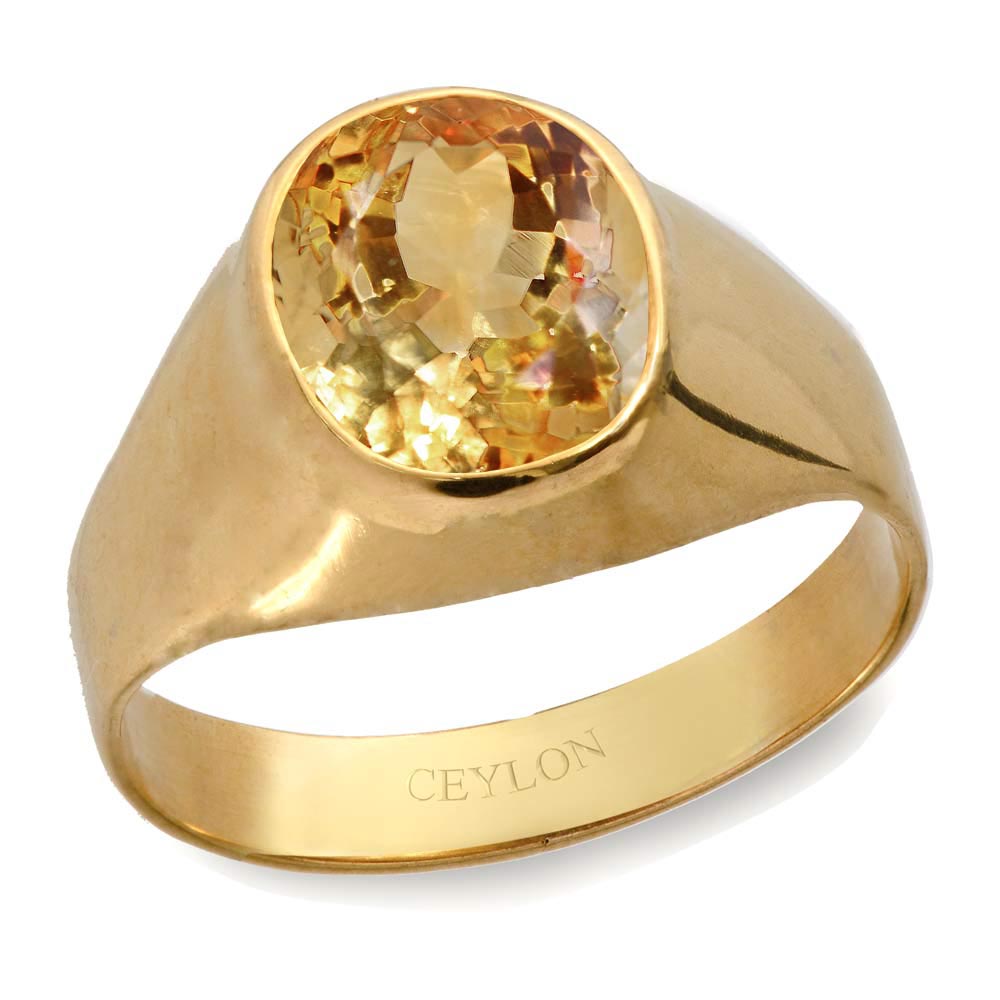 Buy Ceylonmine Natural Yellow Topaz Stone Lab Certified Adjustable Ring  Online at Best Prices in India - JioMart.