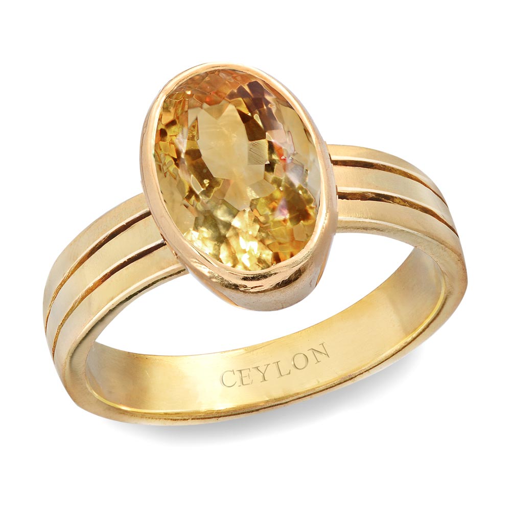 Ring in 18k Gold with Yellow Topaz stone 22.5 c. | ELEFTHERIOU EL Greek  Jewelry