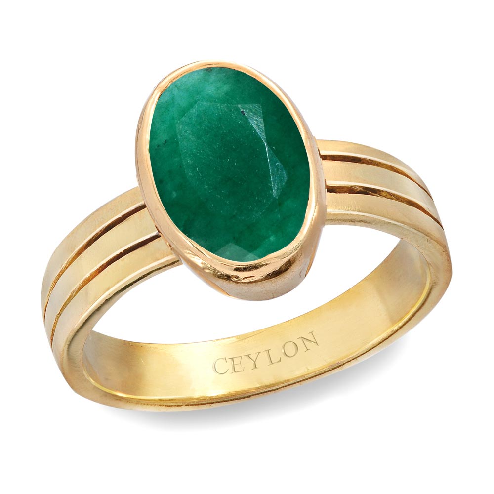 RRVGEM Natural Panna Stone Gold plated Emerald Adjustable Panna Ring  Certified (Green, 3.00 Ratti) For Men's/Women's, FREE SIZE, Agarwood,  Emerald : Amazon.com.au: Clothing, Shoes & Accessories