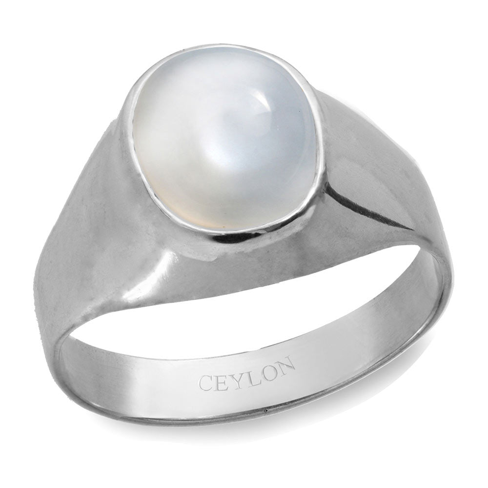 Female 925 Sterling Silver Moonstone Ring Handmade Jewelry at Rs 1035/piece  in Jaipur