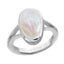 Ceylon Gems Precious Pearl Moti 5.5cts or 6.25ratti stone Zoya Silver Ring