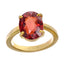 Ceylon Gems Premium Gomed Hessonite 3.9cts or 4.25ratti stone Prongs Panchdhatu Ring