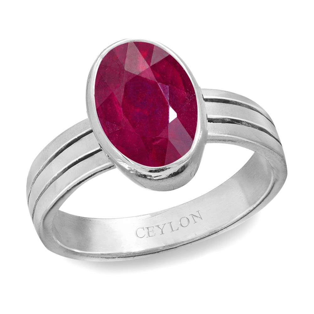Ceylon Gems Ruby Premium Manik 3cts or 3.25ratti stone Stunning Silver Ring