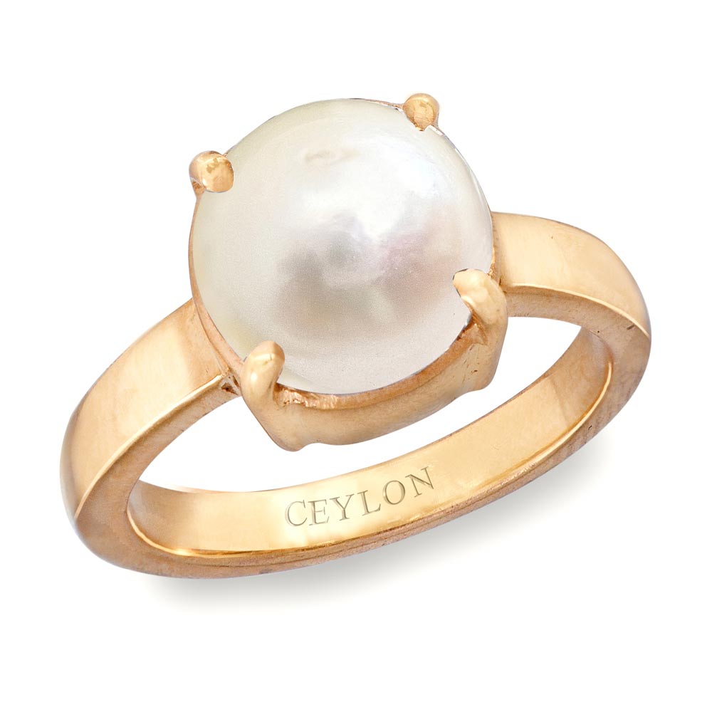 Dreamy Pearl (Moti) gold ring – Kundaligems.com