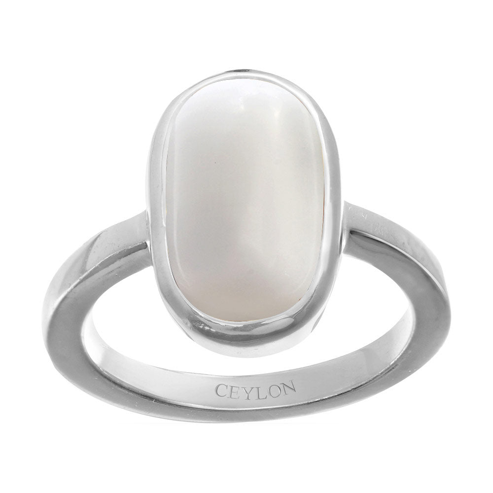 Buy-Ceylon-Gems-White-Coral-Safed-Moonga-4.8cts-Elegant-Silver-Ring