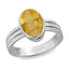Ceylon Gems Yellow Sapphire Pukhraj 3.9cts or 4.25ratti stone Stunning Silver Ring