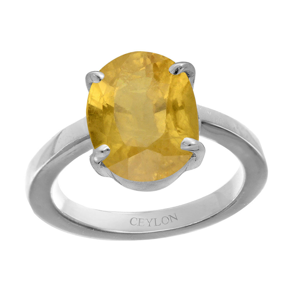 Buy-Ceylon-Gems-Yellow-Sapphire-Pukhraj-4.8cts-Prongs-Silver-Ring