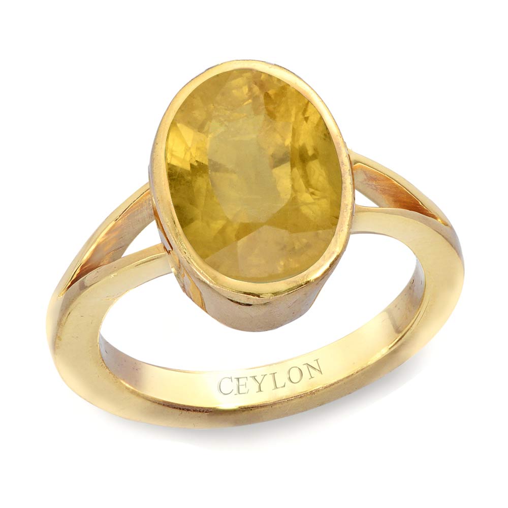 Roman Yellow Sapphire Ring Online Jewellery Shopping India | Yellow Gold  14K | Candere by Kalyan Jewellers