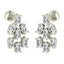 CLARA 925 Sterling Silver Swiss Zirconia Daisy Earring With Screw Back Gift for Women and Girls