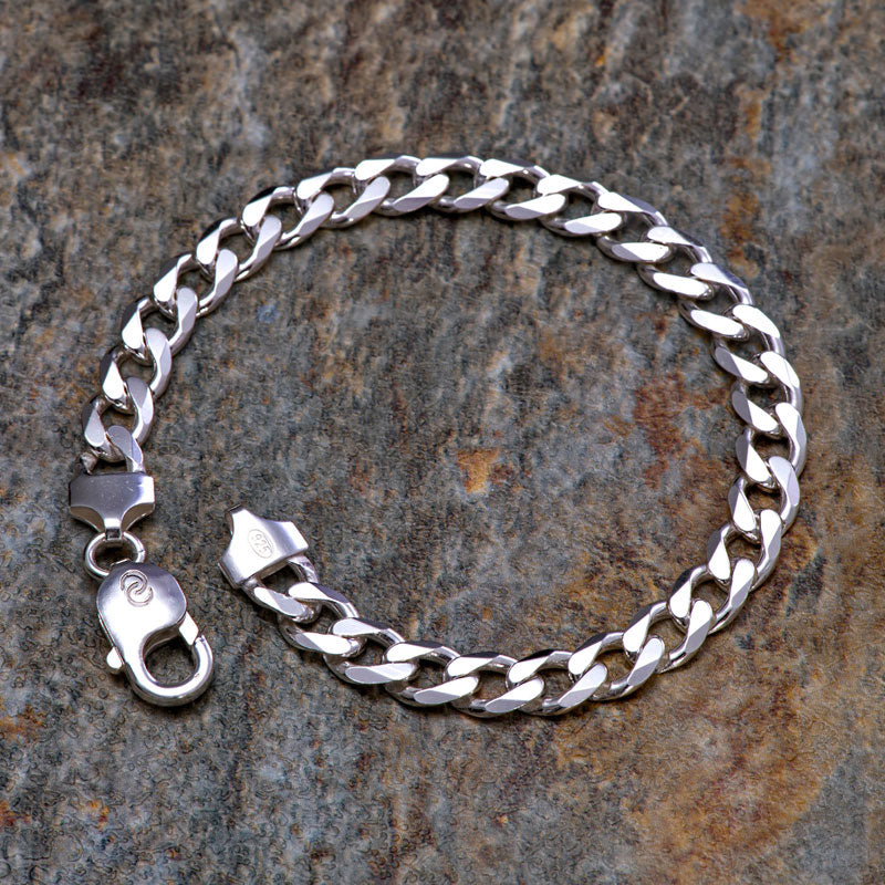 Silver Chain Bracelet  Design IV  Rudraksha Ratna