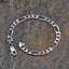 CLARA Anti-Tarnish 92.5 Sterling Silver Figaro Bracelet 8 inches Gift for Men & Boys