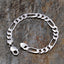 CLARA Anti-Tarnish 92.5 Sterling Silver Figaro Bracelet 8.5 inches Gift for Men & Boys