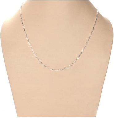 Clara Anti-Tarnish 92.5 Sterling Silver Link Chain Necklace in 16 18 24 inches for Women & Girls