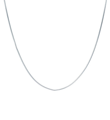 Clara Anti-Tarnish 92.5 Sterling Silver Silk Chain Necklace in 16 18 24 inches for Women & Girls