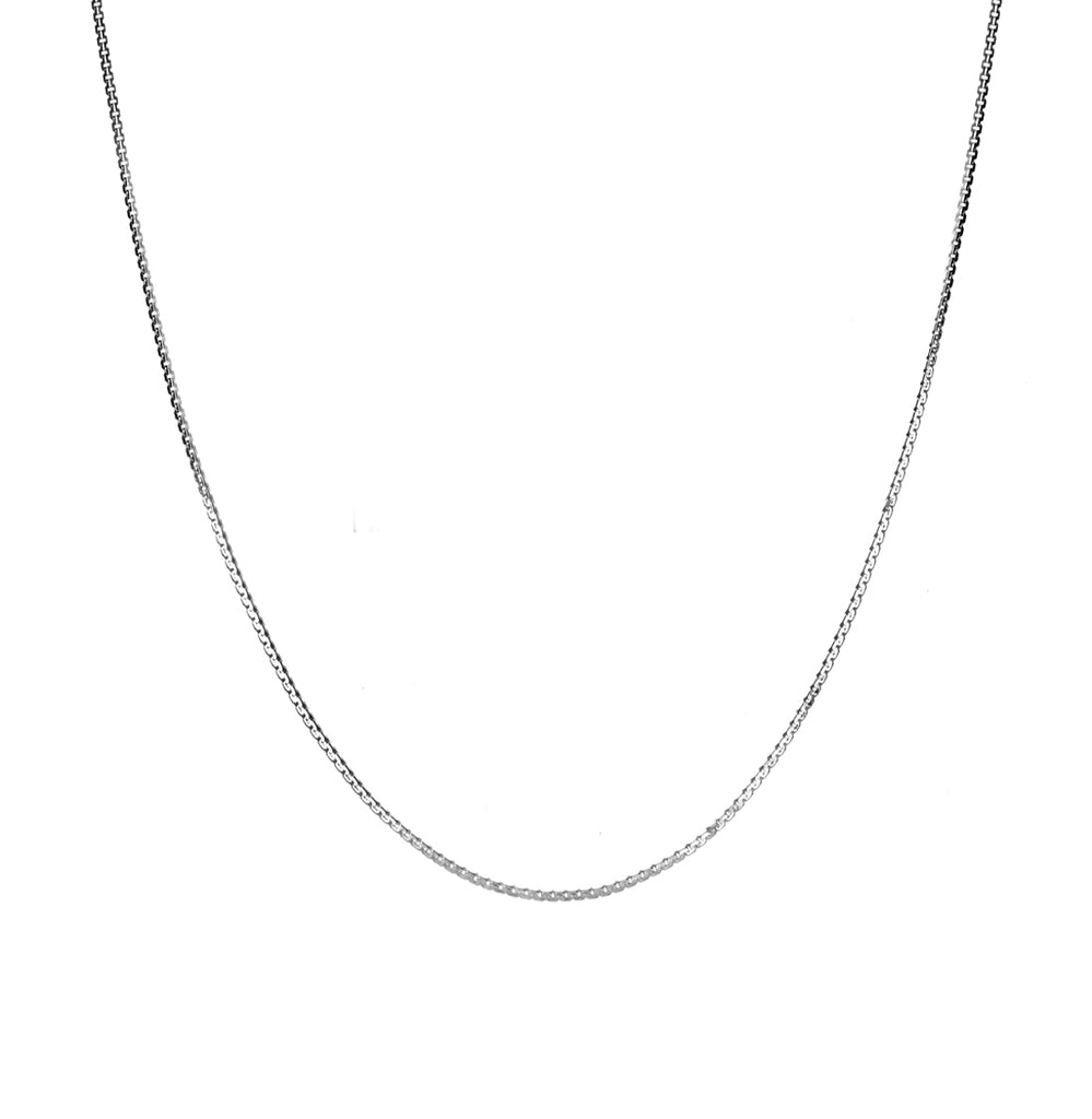 Hollow Box Chain Necklace 14K Yellow Gold 22