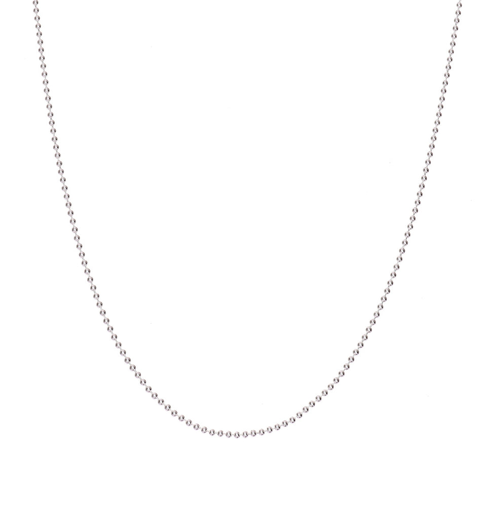 Clara Anti-Tarnish 92.5 Sterling Silver Ball Chain Necklace in 16 18 24 inches for Women & Girls