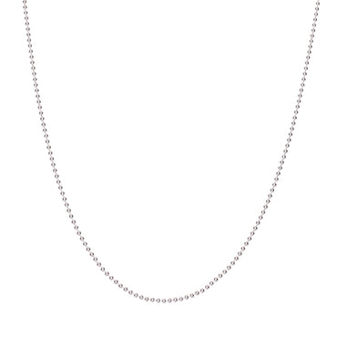 Clara Anti-Tarnish 92.5 Sterling Silver Ball Chain Necklace in 16 18 24 inches for Women & Girls
