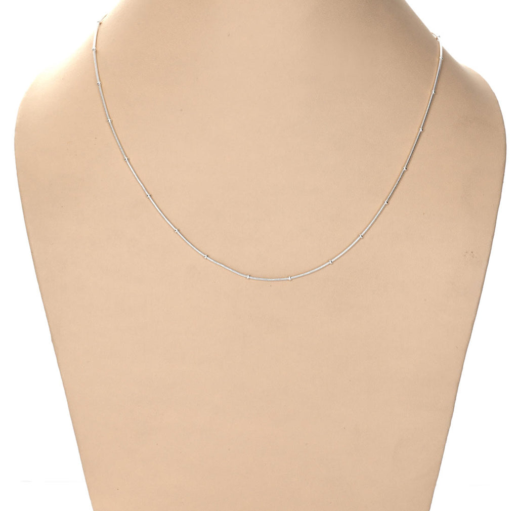 Ladies' 1.5mm Spiga Chain Necklace in Sterling Silver - 16
