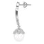 CLARA 925 Sterling Silver Pearl Akari Earrings Rhodium Plated, Swiss Zirconia , Screw Back | Gift for Women & Girls