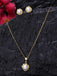 CLARA 925 Sterling Silver Real Pearl Aki Pendant Earring Chain Jewellery Set