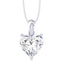 Silver Heart Solitaire Pendant Chain Necklace