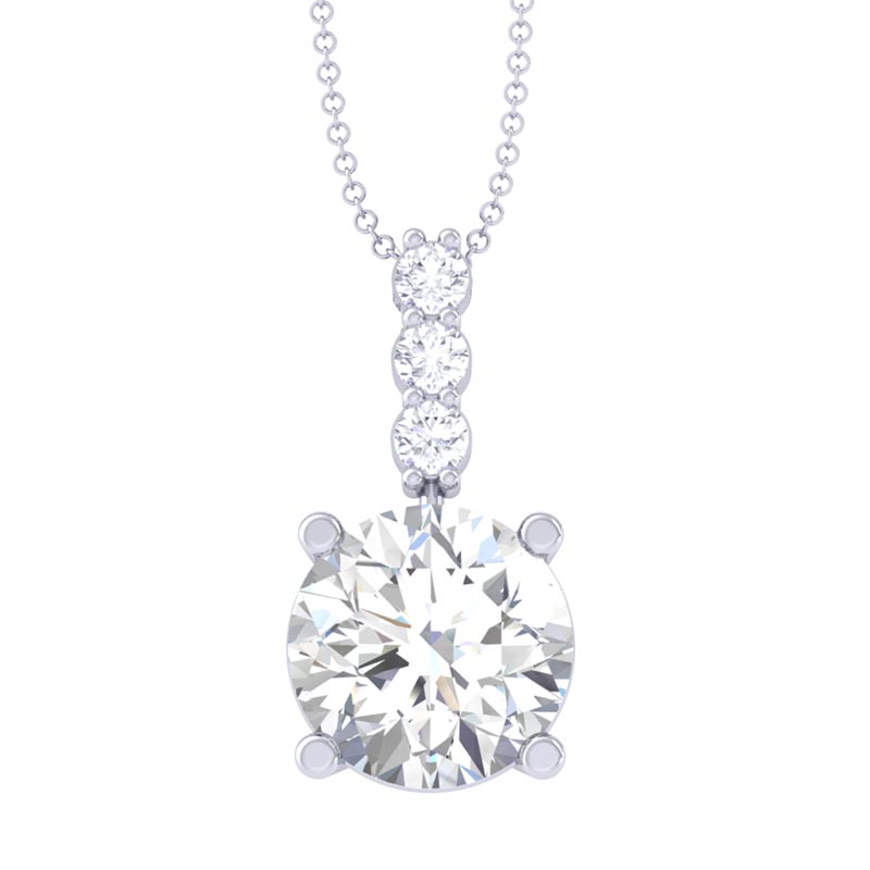 Real Diamonds Pear CVD Lab Grown Fancy Shapes Solitaire Diamond Necklace  Weight 20 Gms